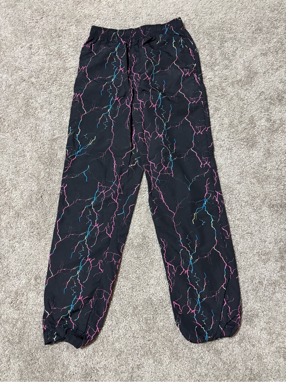 Empyre Zappy Lightning Black Nylon Joggers Pants Women’s XSmall